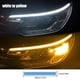 thumbnail image 4 of DC 12V Turn Signal Light Dynamic Flexible LED Faro Faro a prueba de polvo Carcasa transparente Motocicleta Suministros de iluminación de motocicletas Blanco a amarillo 30 cm 1 par Jumpingount VI012684-04B, 4 of 7