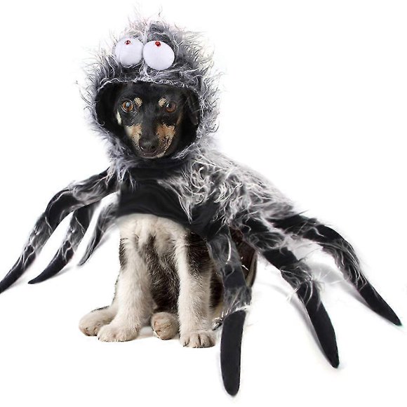 (M)Pet Puppy Dog Spider Halloween Cloak Coat Costume Dress Up Clothes