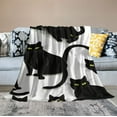 thumbnail image 2 of JEUXUS Black Cats Blanket Throw Super Soft and Cozy Blankets for Home Decoration, Couch, Bed, Sofa  Small for Kids for All Seasons, 2 of 6