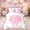 White Pink A, variant on Feelyou Kawaii Princess Crown Monogram M Twin Bedding for Girls, Pink Cartoon Ribbon Bedding Comforter Set, Pink Reversible, 7-Piece