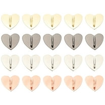 WRITWAA 20Pcs Heart Shaped Phone Grip Silver Alloy