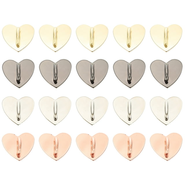 20 piezas hebillas autoadhesivas para teléfono móvil, parches de hebilla para funda de teléfono con forma de corazón