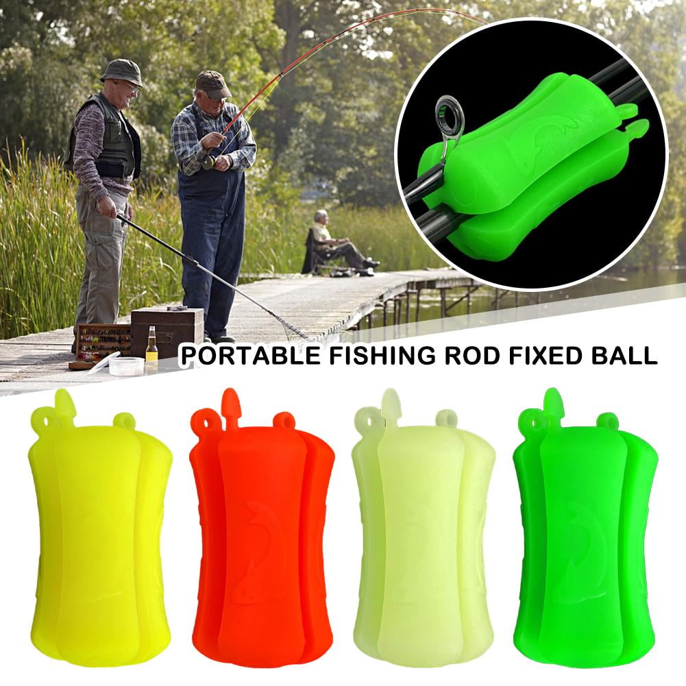 Fishing Rod Fixed Ball, Fish Pole Retractor Anti-Collision, Luya Rod  Stopper Wear-Resistant Soft Fishing Pole Beam Clip for Fishing Rods