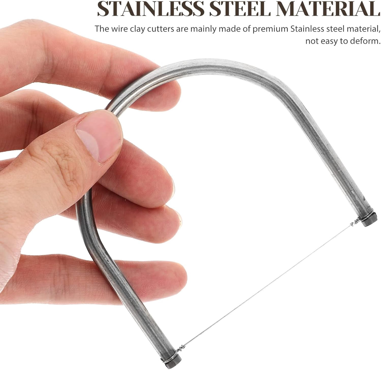Angle Cutting Clay Tool Stainless Steel Wire Bevel Cutter Trimming Pottery Clay Sculpting Tool DIY for Pottery Ceramics and Sculpting