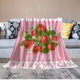thumbnail image 5 of Custom Strawberry Blanket Gifts, 40"x50" Cute Fruit Throw Blanket for Women Girls, Soft Cozy Plush, Flannel Blankets for Couch Bed Sofa, 5 of 6
