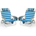 thumbnail image 1 of Costway 2 PCS Folding Beach Chair for Adults Lightweight Aluminum Lounge Chair for Picnic, 1 of 10