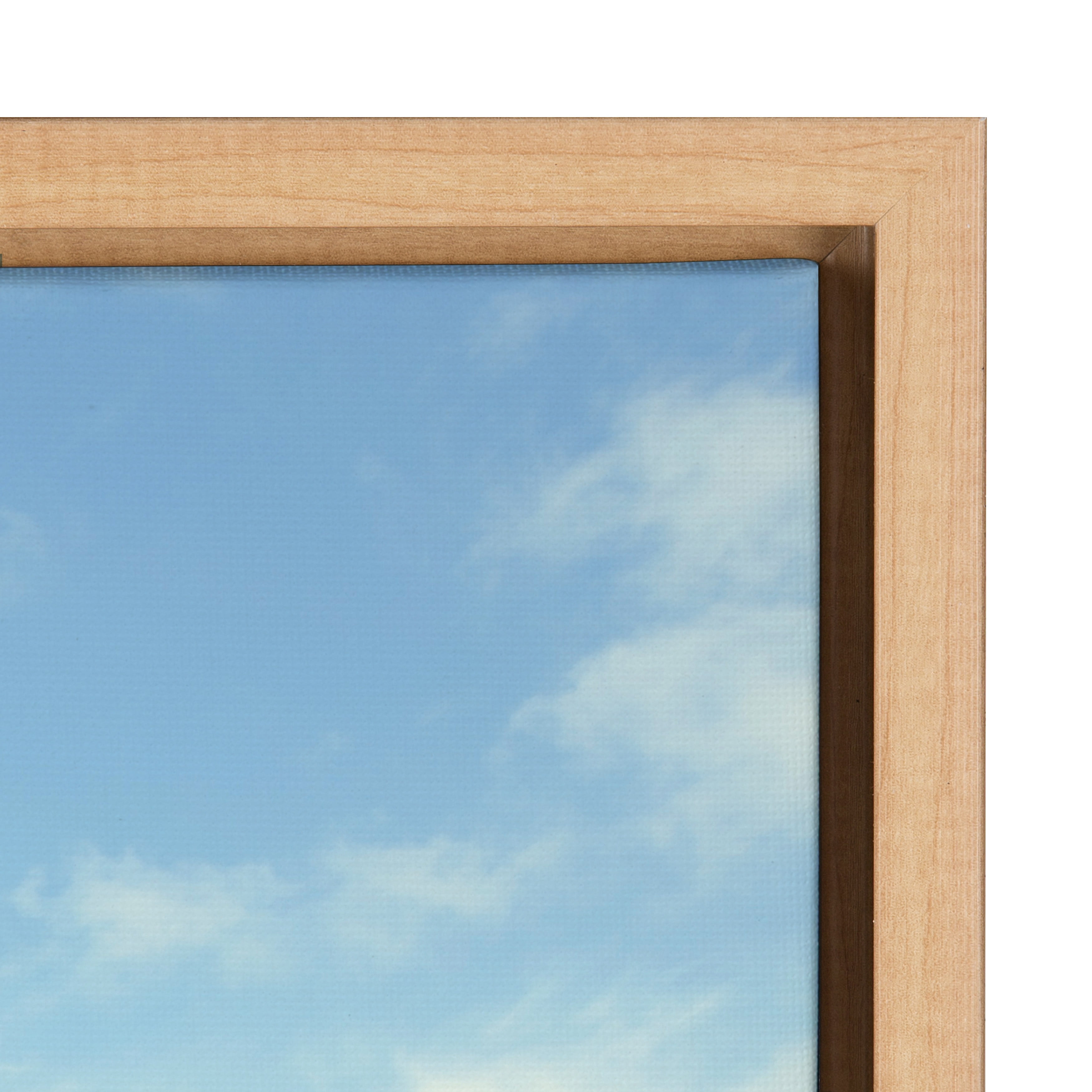 DesignOvation Sylvie To The Beach Framed Canvas Wall Art by Matthew Meyer, 23x33 Natural, Coastal Beach-Inspired Home Decor