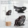 thumbnail image 2 of COSTWAY Relaxation02 Full Body Massage Chair, SL Track Zero Gravity Shiatsu Recliner with airbag Coverage, Bluetooth Speaker, Foot Roller, Heat Therapy, Thai Stretch, Auto Body Detector, 2 of 9