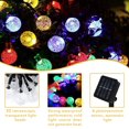 thumbnail image 2 of Light Chain Solar Outside, Colorful Led Light Chain Outside Crystal Ball 12m 100 Leds 8 Modes Ip65 Waterproof For Garden Trees Terrace Courtyard House Party Christmas Decoration Energy Class A +++, 2 of 7