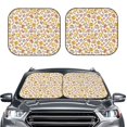 thumbnail image 2 of Balery 2 Piece Coffee Donuts Car Windshield Sun Shade|Foldable Front Windshield Shade for Car Front Window for Most Sedans SUV Truck-Medium, 2 of 7