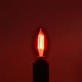 thumbnail image 5 of Luxrite E12 LED Filament Red Light Bulbs, 4.5W=40W, Colored Glass Candelabra Bulb, UL, E12, Decoration, Party 6 Pack, 5 of 7