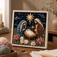 thumbnail image 4 of Nativity Scene Punch Needle Art Kit With Wooden Frame, Holy Family Yarn Craft Set for Adults and Beginners, Religious Christmas Gift, 7.87 x 7.87 Inch, 4 of 6