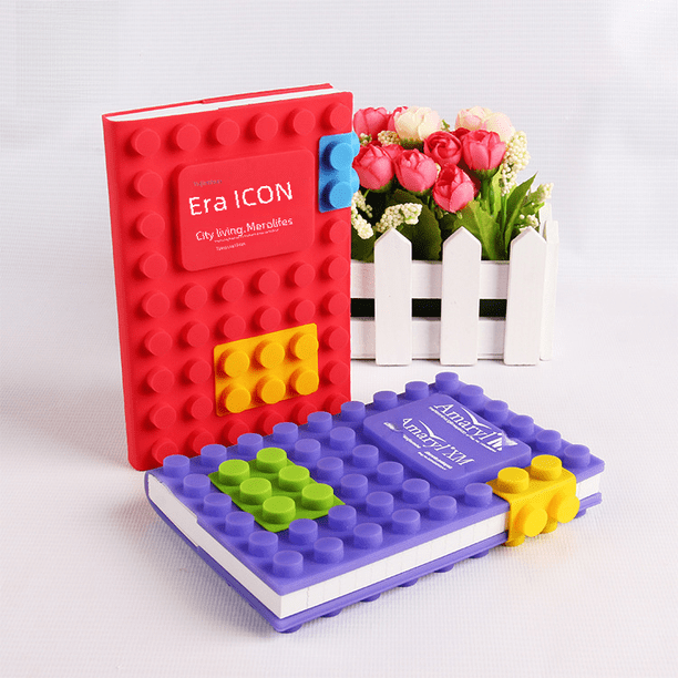 Cuaderno de silicona con diseño creativo de papelería, bloques de construcción, regalo 6a, bloc de notas de silicona para estudiantes