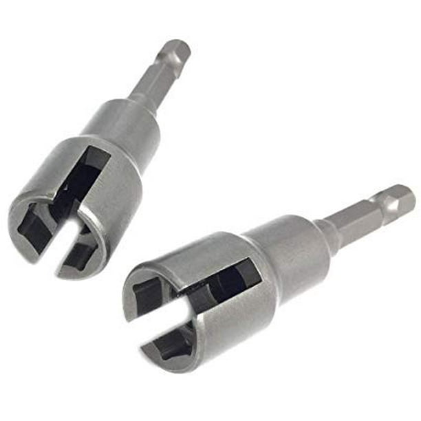 PANOVOS (2pc) Power Wing Nut Driver Set,Slot Wing nuts Drill Bit Socket
