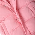thumbnail image 5 of HILEELANG Girls Light Pink Mid-Length Puffer Coat – Warm Quilted Winter Jacket with Cute Bear Ear Hood, Lightweight Padded Outerwear for Kids Ages 3-10 Years, 5 of 9