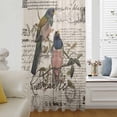 thumbnail image 6 of Vintage Birds Sheer Curtains 96 Inches Long, Country Envelope Postmark Farmhouse Botancial Light Filering Curtains, Privacy Drapes Simi Floor to Veiling Curtain for Living Room Large Window Treatment, 6 of 9