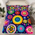 thumbnail image 2 of jejeloiu Colorful Cartoon Flowers Queen Sheet Sets,Cute Floral Bed Set For Girls Kids 4 Pieces, 2 of 7