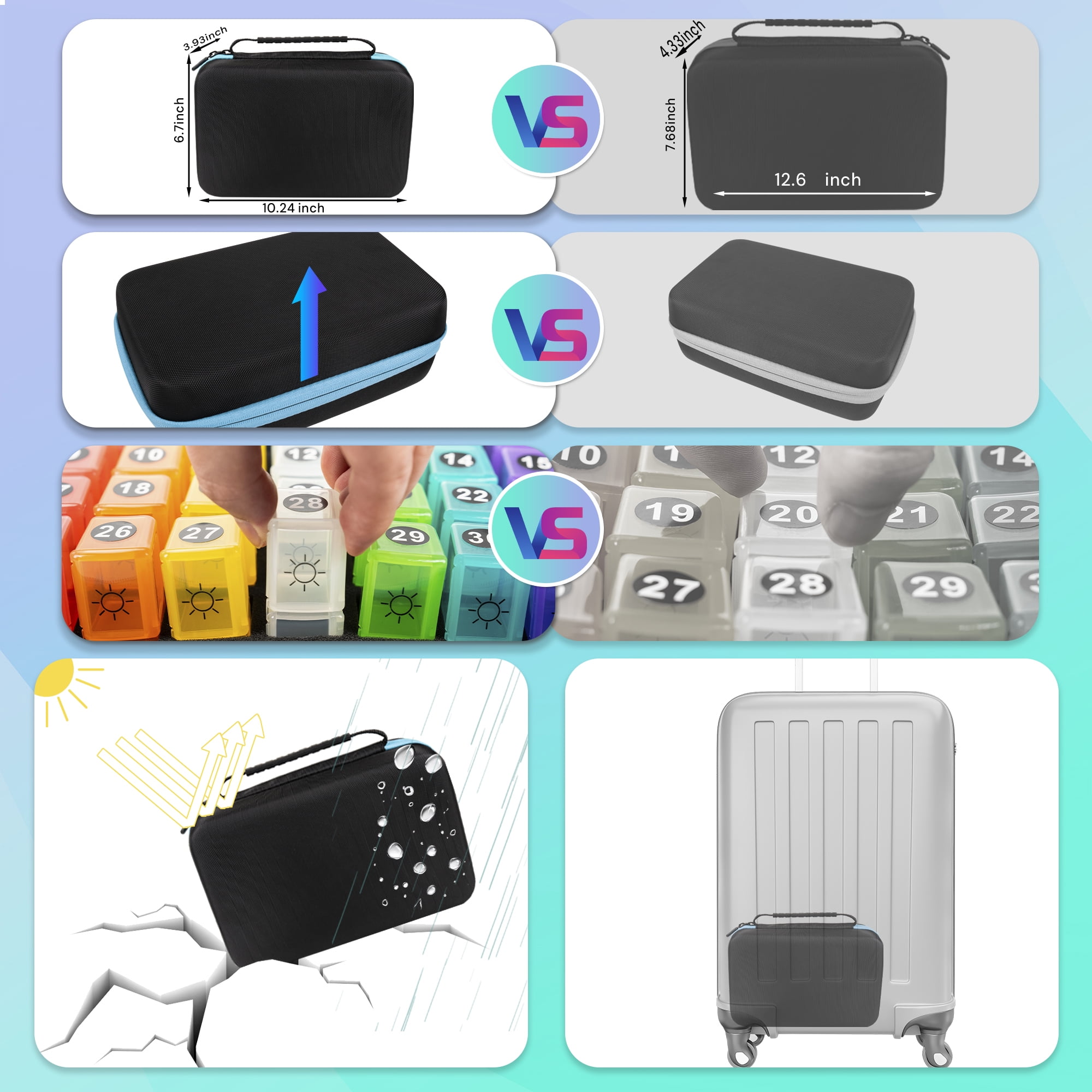 BEFUNZL Monthly Pill Organizer 2 Times a Day, Medicine Organizer Box with Pill Cutter 31 Days Pill Holder