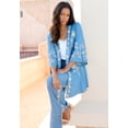 thumbnail image 5 of Roaman's Women's Plus Size Chambray Embroidered wrap, 5 of 5