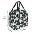 thumbnail image 2 of KLL Lilies Flowers Print Insulated Lunch Bag Women, Reusable Cute Tote Lunch Box for Adult & Men, Leakproof Cooler Lunch Bags for Work Office Travel Picnic, 2 of 5