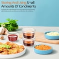 thumbnail image 3 of 100 Pcs Condiment Cups 2 Oz Dressing Container Portion Cups Plastic Sauce Cups Condiment Containers With Lids, 3 of 5