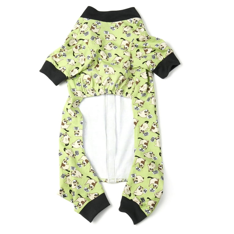 Grumpy Cat MEH. Pet Pajamas Green L