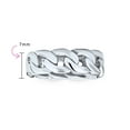 thumbnail image 4 of Bling Jewelry Womens Unisex Solid Curb Link Chain Band Rings Bands .925 Sterling Silver 6MM, 4 of 5
