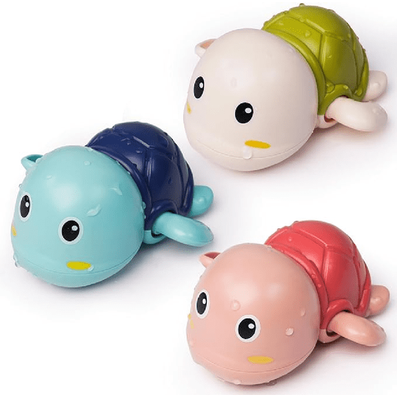 TAETOE Bath Toys for Toddlers 1-3, Cute Swimming Turtle Bath Toys for 1 2 Year Old Boy Girl Gifts, Water Pool Toys for Baby Toddler Toys Age 1-4, Wind-up Infant Bathtub Toys, 3 Pack