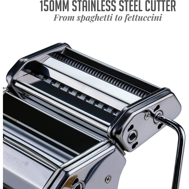 OVENTE Manual Stainless Steel Pasta Maker Machine and 7 Thickness