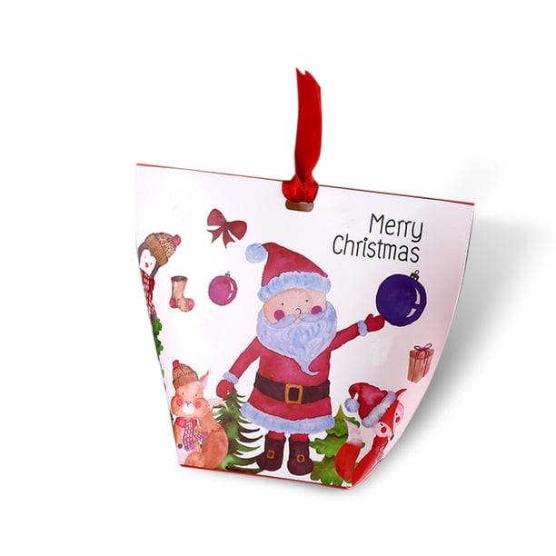 Advancent 20 piezas Cajas de regalo de Navidad Caja de dulces de Papá Noel Forma de estrella Cajas de Feliz Navidad Bolsas para el hogar Año nuevo Kits de decoración para fiestas No.01 Advancent HA008455-01