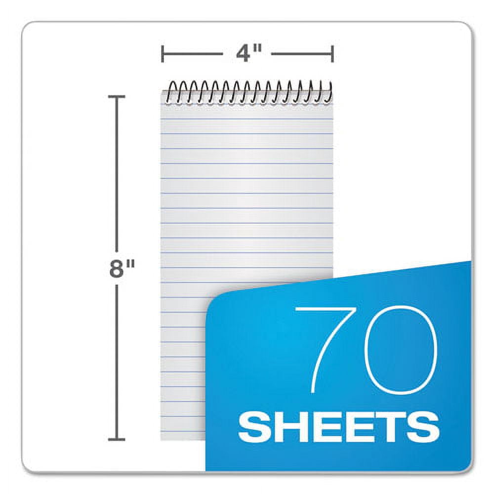 "Second Nature Recycled Notepads, Gregg Rule, Randomly Assorted Cover Colors, 70 White 4 X 8 Sheets | Bundle of 10 Each"