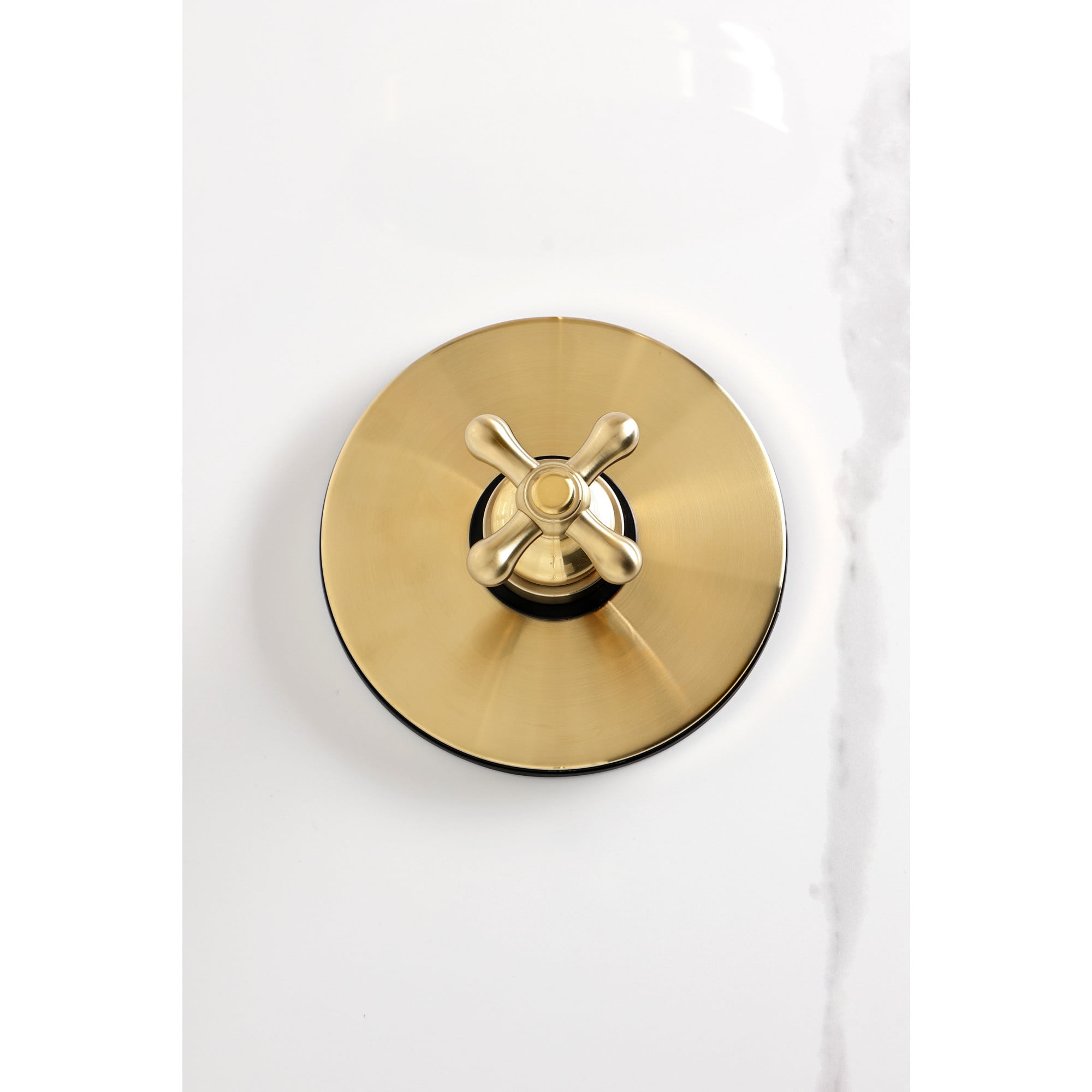 Kingston Brass KB6337AXTO Restoration Single-Handle Pressure Balanced Tub Faucet in Brushed Brass