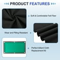 thumbnail image 3 of Uxcell 8ft Billiard Cloth Pool Table Felt Kit with 6 Cloth Strips Thickened Fit for Home Clubs Bars Indoor Sports Games, Black, 3 of 5
