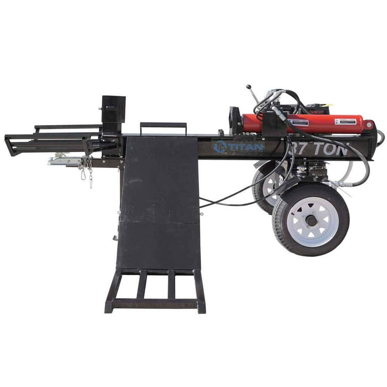 Titan Towable Hydraulic Deluxe Log Wood Splitter 37 Ton w Log Lift 420cc Engine