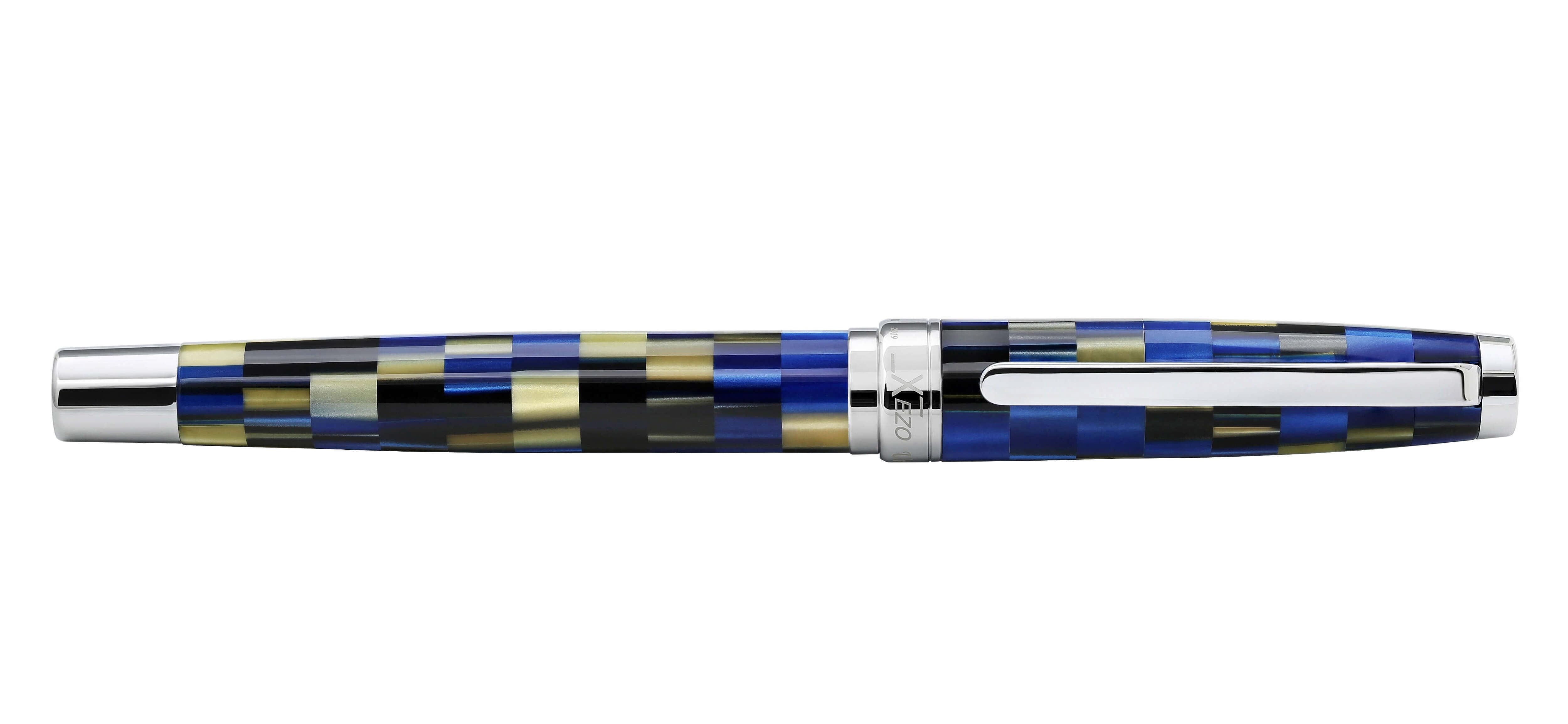 Xezo Urbanite I Acrylic  Brass Fountain Pen (Medium Nib) - Modern Blue