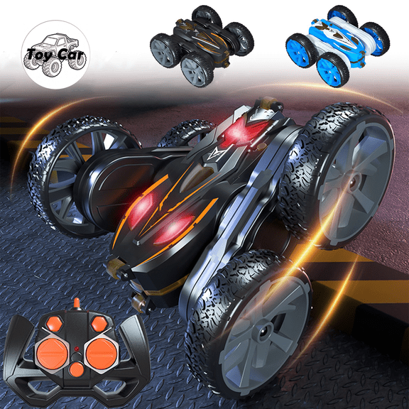 2.4GHz Remote Control Stunt Car, Double Sided Flip RC Vehicle, Wall Climbing Off Road Toy Car, 360° Rolling Rotation Rechargeable Racing Car, Gift for Boys Girls, Ages 6 and Up