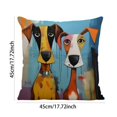 thumbnail image 2 of BKER Abstract Color Polyester Animal Throw Pillow Covers Featuring Dogs And Cats For Home Sofa Decoration", 2 of 4