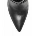 thumbnail image 4 of Vince Camuto Ambie Black Leather Slouch Pointed Boot Mid Calf Block Heel Booties (Black Leather, 8), 4 of 4