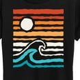 thumbnail image 3 of Instant Message - Striped Sunset - Women's Short Sleeve Graphic T-Shirt, 3 of 6