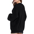thumbnail image 4 of Nooxsoe Long Cardigans for Women Knitwear Sweater Coat Open Front Open Front Outfits Trendy Fall Clothes Business Casual Work Outfits Loose Fit Fall Winter Knit Cardigan Womens Cardigans Black 2xl, 4 of 7