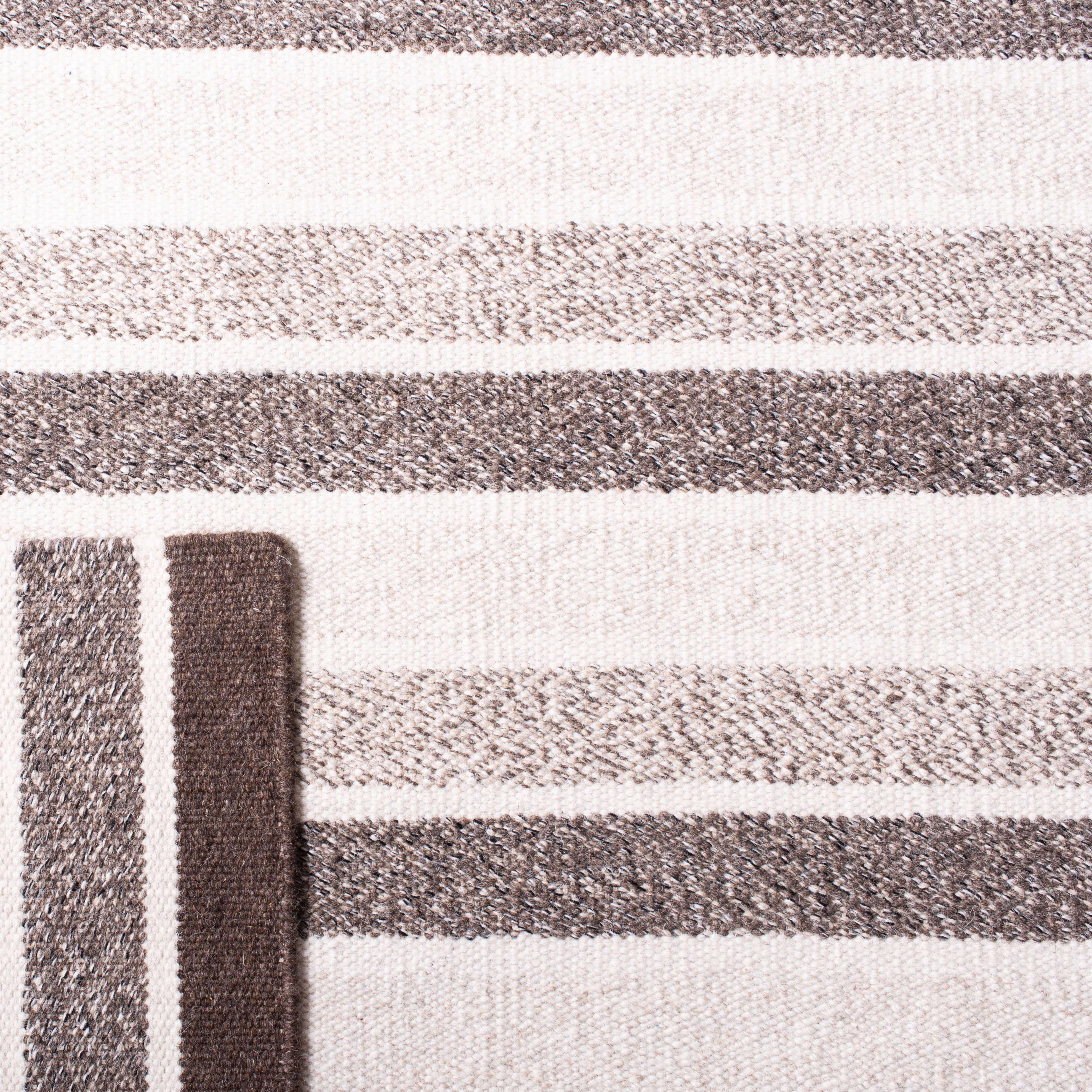 SAFAVIEH Kilim Carlie Striped Area Rug, Ivory/Brown, 8' x 10'