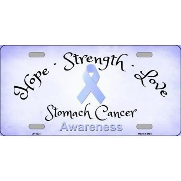 Stomach Cancer Ribbon Metal License Plate