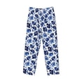 thumbnail image 6 of Uemuo Blue Ink Flowers Pattern Men's Wide Leg Palazzo Lounge Pants with Pockets Light Weight Loose Comfy Casual Pajama Pants-XX-Large, 6 of 9