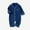Dark Blue, variant on SNKSDGM Girls Jumpsuit Size 7-8 Romper Baby Girl Boy Pajamas Romper Button up Pajamas Footie Pj's Jumpsuit Clothes 0-3 Months