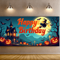 thumbnail image 2 of Halloween Theme Banner Neon Design Ghosts Pumpkins for Kids Party Celebration Indoor Decoration, 2 of 5
