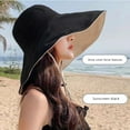 thumbnail image 3 of Reversible Large Bucket Hats for Woman Foldable Sunhat UV Sun Protection Wide Brim Sun Hat Summer Beach Cap Sunshade Hats for women, 3 of 8
