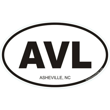 3.8 Inch Asheville North Carolina Oval Decal