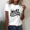 thumbnail image 4 of adviicd T-Shirts pour Femmes T-Shirt pour Femmes à Manches Courtes Graphique T-Shirt pour Femmes Hauts Blanc,P, 4 of 5