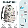 thumbnail image 5 of Dinosaur and Leaf Pink Pattern Cute School Backpack Bag with Padded Back and Adjustable Shoulder Straps 16.9 X 12.6 X 5.9 Inches, 5 of 5