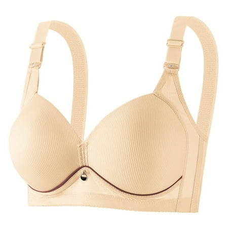 Pavied Minimizer Bras Bralettes for Women Feelingirl Bra Bras For Older Women Comfy Convenient Front Closure Bras No Underwire Supportive Bras Full Coverage Bra Seamless Bras Womens Bras Beige B